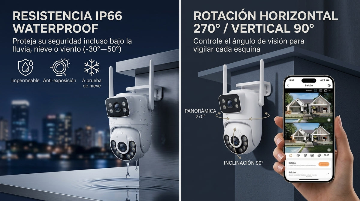 Cámara VIGO instalada en el exterior de una vivienda